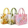 Bolso de Fieltro Floral Creativo, Bolso Tote Portátil de Aspecto Elegante para Salidas, Bolso de Fieltro para Eventos Corporativos, Bolso de Mano