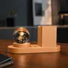 Suporte para Caneta Esferográfica de Cristal em Madeira Maciça Luminária de Mesa Noturna Ornamentos Feng Shui para Desktop Presente Criativo de Aniversário para Estudantes Meninos e Meninas