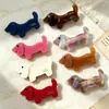 2026 Novo Presilha de Cabelo Fofa de Acetato Dachshund para Mulheres Presilha Lateral Presilha para Franja Fios Soltos na Testa Presilha de Bico de Pato Acessórios de Cabelo