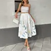 Bai Fen Zhi Yi2025 Nova Saia Transfronteiriça de Férias Estilo Doce e Fresco com Botões Decorados Estampa Floral