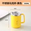 Caneca de aço inoxidável 304 transfronteiriça de alta aparência de dupla camada isolada xícara de café presente estudante de palha entrega