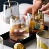 Vaso para Enjuague Bucal Estilo Hotel de Gama Alta para Uso Doméstico Estilo Ins B&B, Vaso de Vidrio Colorido Trapezoidal Resistente al Calor, Vaso de Whisky