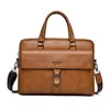 Weishier Nueva Bolsa de Mano Retro de Negocios para Hombre Gran Capacidad Impermeable Bolsa para Computadora Bolso Cruzado de Hombro Único para Hombre