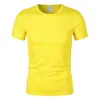 Camiseta de Malla Transpirable para Hombre, Casual de Verano, Cuello Redondo, Manga Corta, Camiseta Lisa de Color Sólido, Camiseta Deportiva de Color Sólido