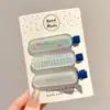 Pinza para el pelo azul de lunares con lazo estilo coreano para mujer, nuevo modelo 2026, pinza lateral para flequillo y mechones, accesorio para el cabello