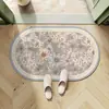 Tapete de Chão para Banheiro Estilo Americano para Uso Doméstico, Lavável, Absorvente de Água, Secagem Rápida, Cortável, Resistente a Manchas, Tapete Antiderrapante de Terra de Diatomáceas