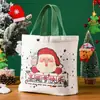 Saco de presente de Natal, bolsa de lona infantil com desenho animado, saco de embalagem personalizado com logotipo