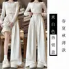 Pantalones Amplios Sueltos para Mujer, Nuevo Estilo Primavera/Verano, Corte Relajado, Pantalones de Traje Fluidos, Pantalones Casuales Rectos Estilo Yamamoto para Caminar