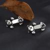 Pendientes de Gato Vintage para Hombre Tendencia Distintivo Estilo Hip-Hop Pendientes de Gato Tridimensionales de Moda Combinan con Todo Alto Nivel Imitación de Pendientes de Plata Tailandesa