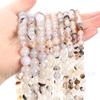 Pulsera de ágata calcedonia con diseño de rayas comerciales de fundición Ming, collar, material tejido, accesorios, joyería de cuentas hecha a mano DIY