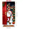 Nova Capa de Porta de Natal Transfronteiriça Papai Noel Feliz Natal Decoração Arranjo Bandeira Bandeira Suspensa Externa