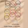 Europa y Estados Unidos pulsera de tobillo de cuentas de arroz de color Joker de verano pulsera simple creativa multiusos tendencia traje de 20 piezas