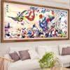 Pintura decorativa transfronteriza 5D Pintura de diamante completo diamante nuevo estilo cien pájaros frente al punto de Fénix diamante punto de cruz sala de estar bordado de diamantes nuevo estilo chino