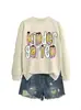 JARDÍN DE INFANCIA Lazo Amazon eBay Sitio Independiente Moda Casual Elegante Mujer Cuello Redondo Otoño Invierno