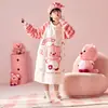 Bata de franela para niñas de otoño e invierno, Bata familiar para niños, Pijama grueso y largo, Ropa de casa para niños y bebés