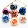 Simulación de peonía redonda de tamaño pequeño, disfraz Hanfu, tocado, decoración hecha a mano, bricolaje, simulación de flor de peonía, caja de regalo, flor con flor