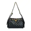 Bolso de hombro cruzado para mujer estilo Chanel con patrón de rombos y cadena 2026 nuevo bolso de hombro único bolso hobo con cordón de alta gama