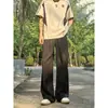 Pantalones de traje de corte limpio para ocio urbano otoño estilo old money relajados para hombre nuevo producto plisados de pierna recta ligero acampanados largos