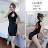 Roupa Íntima Sexy de Noite Longa Sexy Retro Cheongsam Alça Corselete Sexy Vazado Uniforme Tentador Feminino 1360