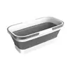 Cubo de Plástico Portátil para Exteriores Hogareño Multifuncional Cubo para Mopa de Silicona Cubo de Plástico Rectangular Doble Portátil