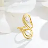 Anillo de Acero de Titanio con Circonita Incrustada de Diamante de Diseño Único, Moderno, Sencillo y Versátil, Uso Diario, Ventas Directas de Fábrica, Ventas Transfronterizas
