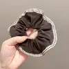 Nuevas scrunchies de lunares y estampado de leopardo, estilo simple, scrunchies retro, cintas para el cabello, accesorios para moños, adornos para el cabello