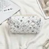 5424 Estuche Acolchado con Relieve de Dibujos Animados, Bolsa de Maquillaje de Mano, Bolsa de Almacenamiento de Gran Capacidad para Mujer, Estuche para Lápices de Papelería para Estudiante con Cremallera
