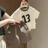[Selección de Calidad] Conjunto de Verano para Bebés Niños, Elegante Conjunto Casual de Dos Piezas con Camiseta de Manga Corta y Shorts para Salidas