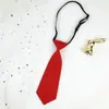 Corbata Pequeña Lisa Casera Ultracorta para Mujer, Estilo Perezoso, No Necesita Atarse, Estilo Universitario Lindo Japonés, Marrón Retro para Niños de Guardería