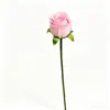 Flor de botão de rosa artificial, haste de flor de seda única, decoração de casa, decoração de casamento, rosa artificial