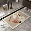 Alfombra de Piso Tejida de Lino para Baño 2026 Estilo Nuevo Entrada al Baño Absorción de Agua Secado Rápido Felpudo Antideslizante para Lavabo