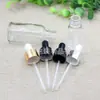Botella de vidrio transparente para aceite esencial al por mayor, botella de despliegue tipo cabeza de palillo, gotero de 5 ml, botella vacía para subempaque, envase cosmético