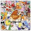 100 pegatinas de dibujos animados de animales de figuras de palo, lindas, originales, pintadas a mano, decorativas, para taza de agua, funda de teléfono móvil, computadora, pegatinas DIY