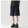 Shorts Azul Marino de Secado Rápido para Hombre Verano Delgados de Moda Marca Casual Americano Longitud Media Pantalones Sueltos para Playa