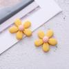 Acessórios para celular diy simulação resina fosco cinco-pétala flor hairpin brincos hairpin material artesanal