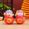 Fofo e Criativo Estilo Chinês Fazer Fortuna Boneco Bambolê Caixa Surpresa Figura de Resina Decoração de Mesa Venda por Atacado