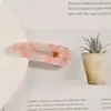 Pinza para el Cabello Popular Japonesa y Coreana de Ácido Acético Estampado de Leopardo Textura Geométrica Pinza BB Versátil Corazón de Niña Dulce Pinza para Flequillo Pinza Lateral para Mujeres