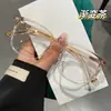 Óculos para Miopia com Armação Quadrada Transparente TR90 para Mulheres, Podem ser Adaptados com Grau, Armação Grande, Emagrecimento, Essencial para um Look Natural, Armação com Bloqueio de Luz Azul