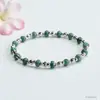 Pulsera de Jade Natural Grado A de Guan Yu con Cuentas Azules de Abaco y Vainas de Loto Joyería Venta al por Mayor en Vivo S5052703
