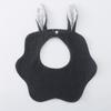 Babador de cretone de algodão puro para bebê, orelhas de coelho de gaze fofa para recém-nascido, babador com borda ondulada, babador babador babador
