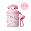 Garrafa de água térmica original Sanrio Hello Kitty, um presente estiloso e atraente para meninas, perfeita para aniversários, e possui um canudo para facilitar o consumo.