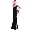 Vestido Formal para Mujer 2026 Estilo Nuevo Negro Largo para Anfitriona Elegante y Digna, Vestido de Noche Sexy y con Clase