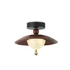 Luz de corredor na cor madeira de pêssego vintage para o hall de entrada e varanda, luminária de teto retro luxuosa para a escada e corredor