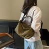 Bolsa transversal de lona casual estilo japonês 2025, grande capacidade, bolsa quadrada horizontal para estudantes universitários, para deslocamento diário