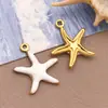 Aço Inoxidável Gotejamento de Óleo Estrela de Cinco Pontas Estrela Colorida Estrela-do-Mar Pingente Colar Pulseira Charme DIY Acessórios de Joias Materiais