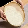 Cesto de debulha antigo preço de manuseio tecelagem de bambu feito à mão perfurado bandeja de secagem armazenamento cesta de debulha para defumação peneira peneira redonda doméstica para sementes