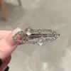 Grampo de Cabelo Elegante com Pérolas para Mulheres, Presilha de Metal com Laço Preto, Presilha Lateral de Alto Padrão, Presilha para Franja, Simples Presilha Bico de Pato
