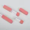 Tubos de Gloss Labial Rosa Transparente Tubos de Batom Logo Personalizável