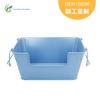 Cesta de almacenamiento creativa, cesta de almacenamiento grande abierta, cesta de almacenamiento portátil de oficina de metal con doble asa, caja de almacenamiento