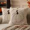 Funda de almohada de peluche de calabaza bordada transfronteriza para Halloween, decoración de sala de estar de otoño, cojín decorativo para sofá y cabecera